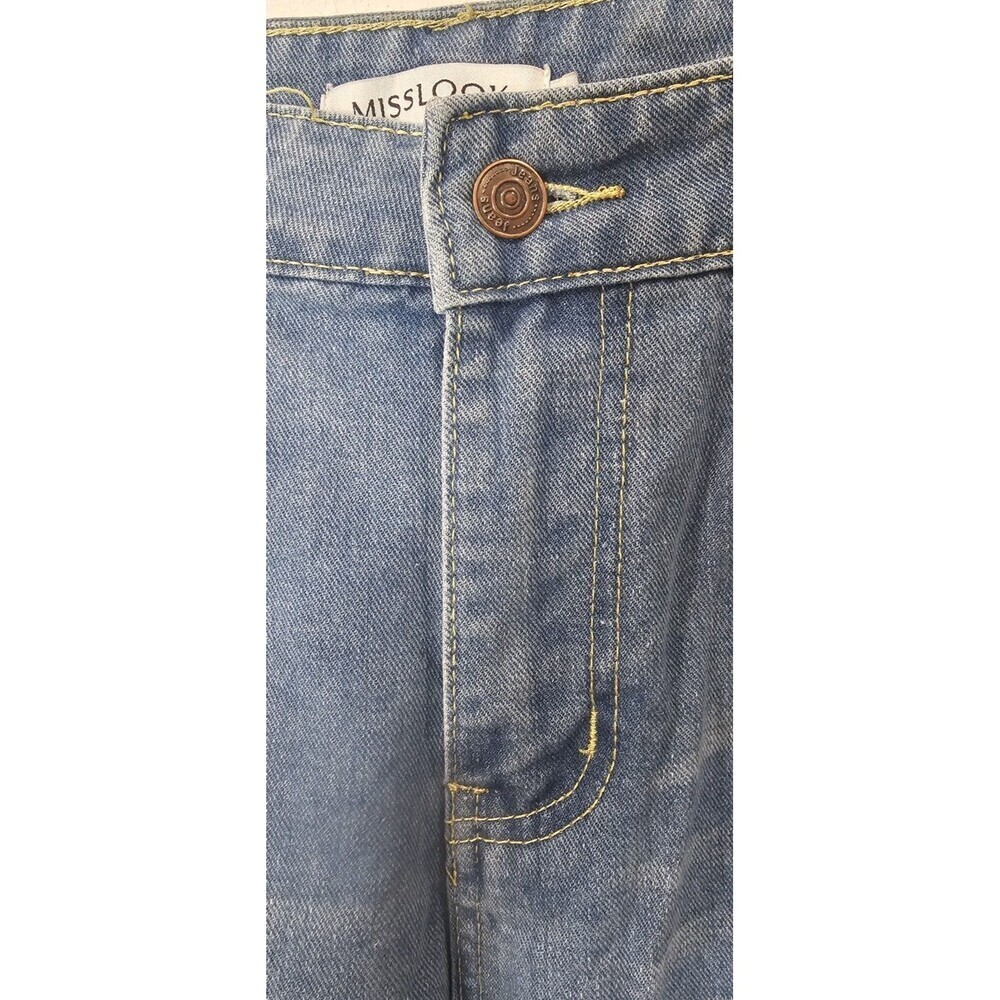 Misslook Sunflower Sz XL Jeans Anthropologie Hippie Boho Blue Distressed Denim - Picture 4 of 11